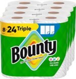Bounty Paper Towels Select-A-Size White, 8 Triple Rolls, 123 Sheets Per Roll